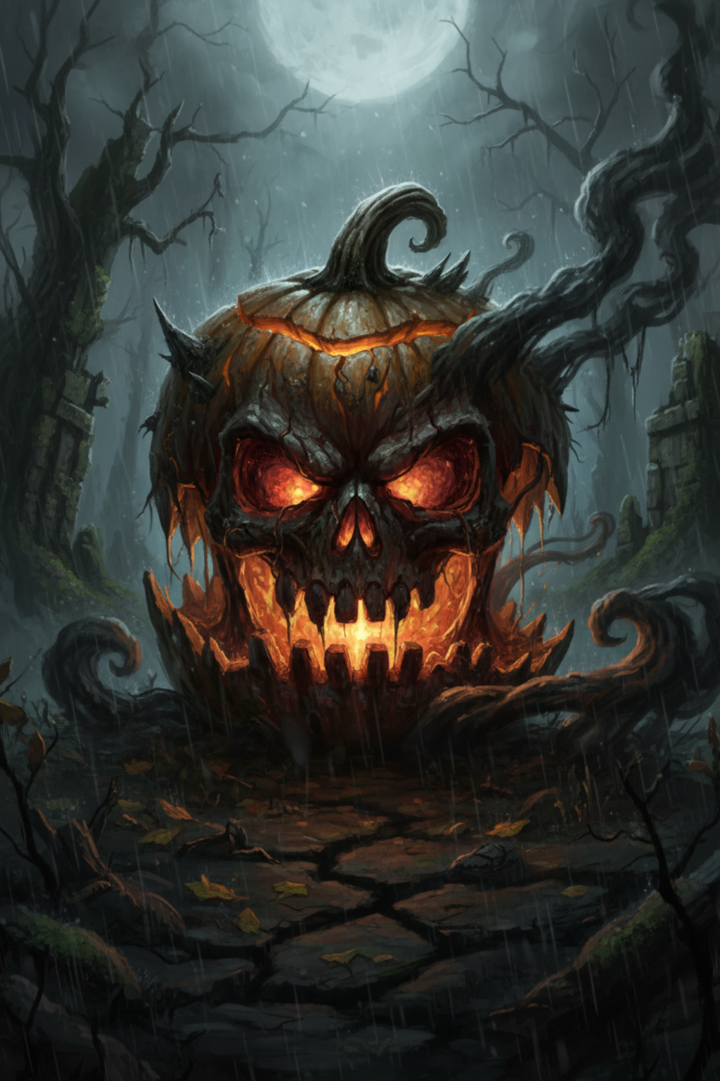 Legendary Rotten pumpkin card - fantasy theme