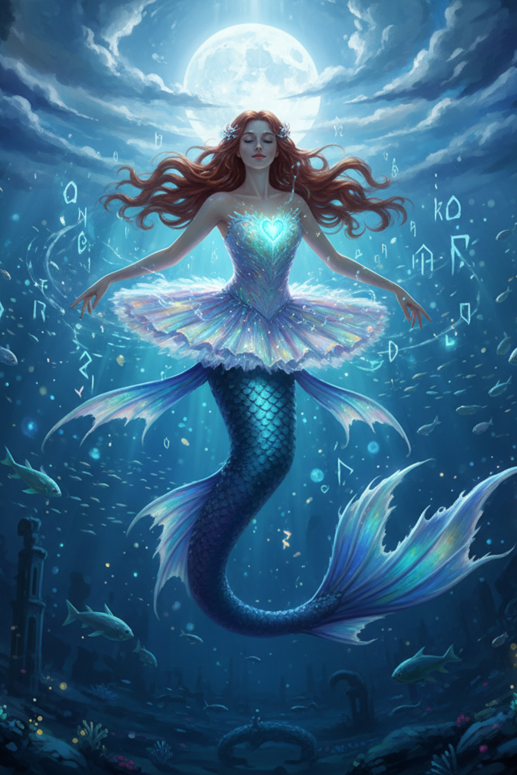 Epic Mermaid card - fantasy theme