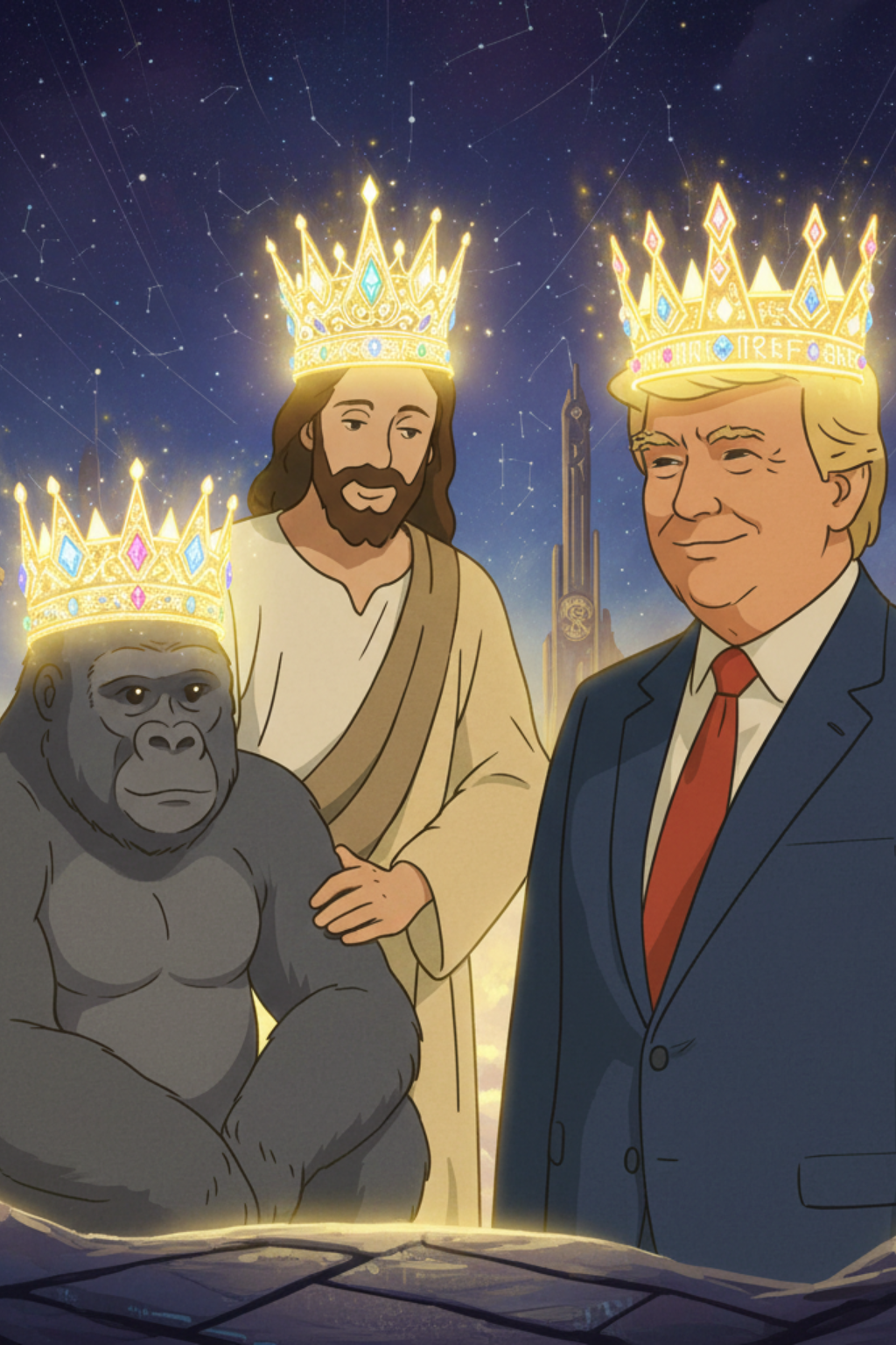 Legendary The 3 kings card - fantasy theme