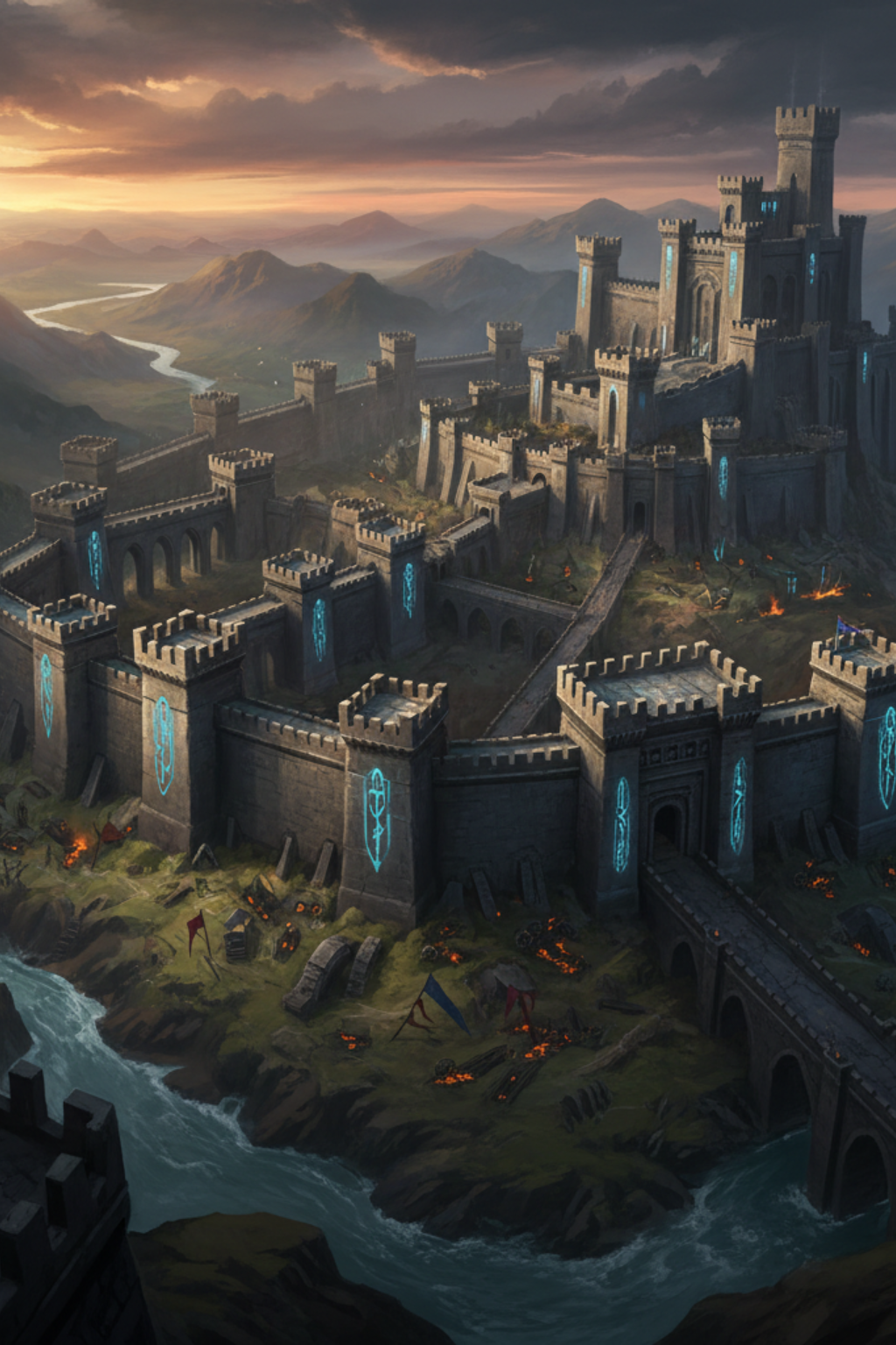 Epic Impenetrable fortress card - fantasy theme