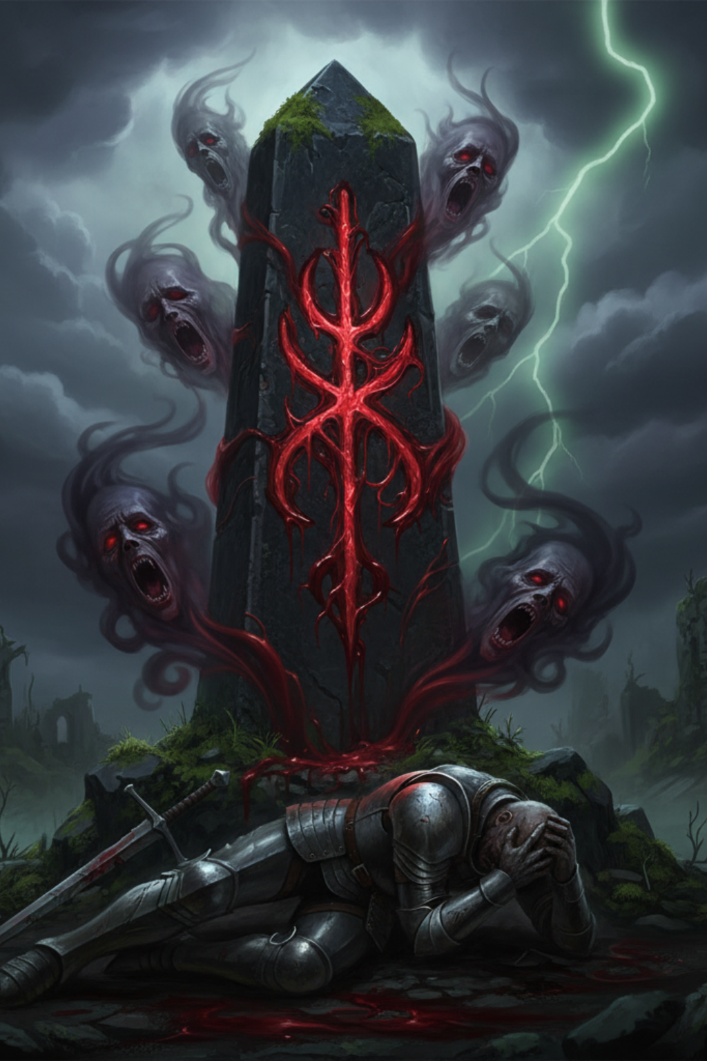 Rare Unspeakable Glyph card - fantasy theme