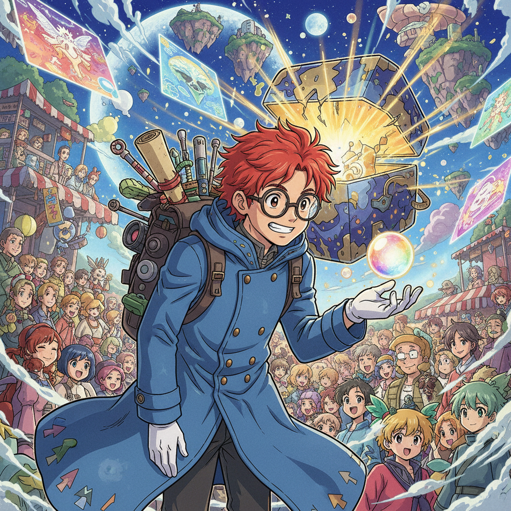 Epic Curious redditor card - anime theme