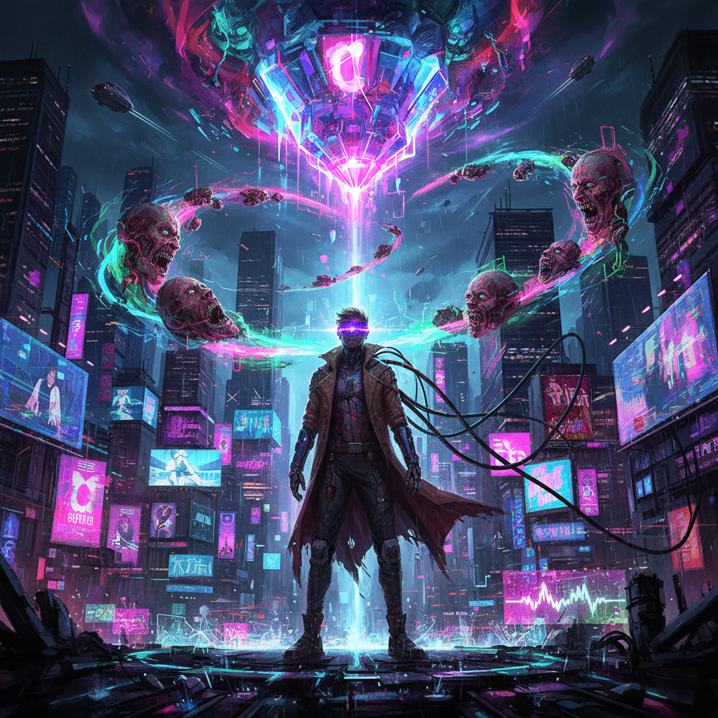 Epic Vibe Coder card - cyber theme